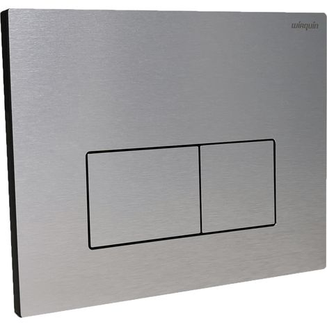 Wirquin Pro – Plaque de commande WC suspendu 3/6L – Déclenchement frontal – Économie d'eau 3L/6L – Conception en ABS chromée