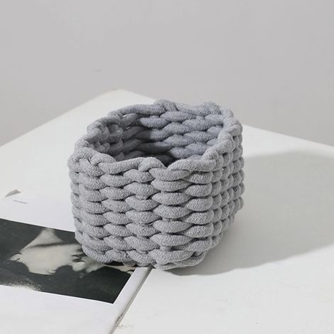 Mini panier de rangement pliable 18 x 14 x 13 cm - Panier de rangement multifonction (coiffeuse, bureau, voyage) (1/5)