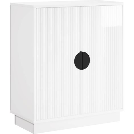 Sideboard VENRAY High Gloss White 66 x 33 x 77.5 cm vidaXL (1/5)