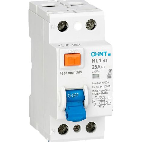 Chint nl1-63/63-2p-f30 interruttore differenziale puro 2p 63a 30ma 10ka tipo f 263719