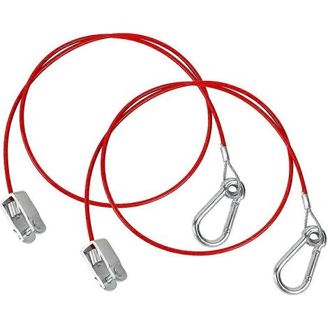 Lot de 2 anneaux de 1 mètre pour remorque/caravane, câble de sécurité de freinage, accessoires et pièces pour attelage freiné (1/5)