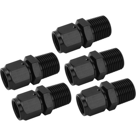 Jeffergarden Adaptateur de Réservoir d'huile 6AN à 3/8 Facile à Changer Adaptateur 6AN Femelle à 3/8 NPT Mâle Alliage d'aluminium pour l'eau-DOU