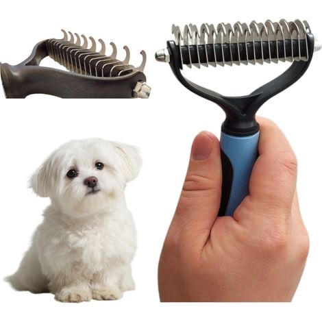 Tagliacapelli per cani e gatti, 9 cm. Pettine per cani e gatti, 17 lame.