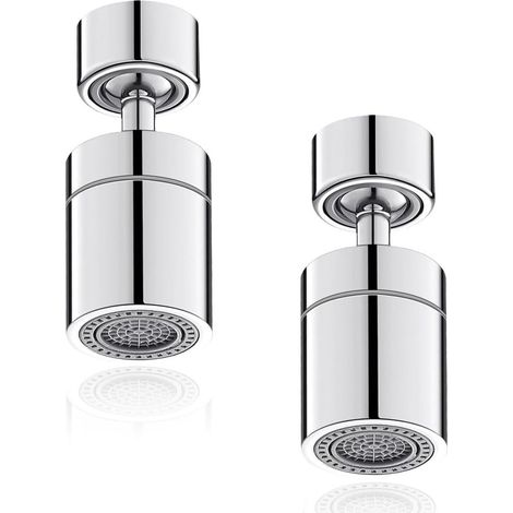 Support de robinetterie - orientable - filtre à économie d'eau - régulateur de jet - douchette - 2 fonctions de jet - pour cuisine - salle de bain - robinetterie - 22 mm