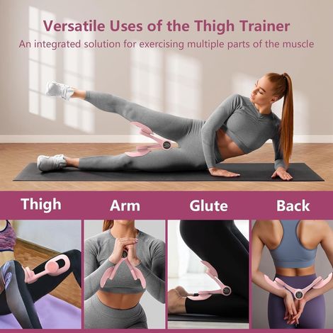 Dispositivo per la riabilitazione del pavimento pelvico femminile - Dispositivo migliorato per la parte interna della coscia - Integrazione intelligente e rotazione a 360° - Design antiscivolo - Rosa (1/5)