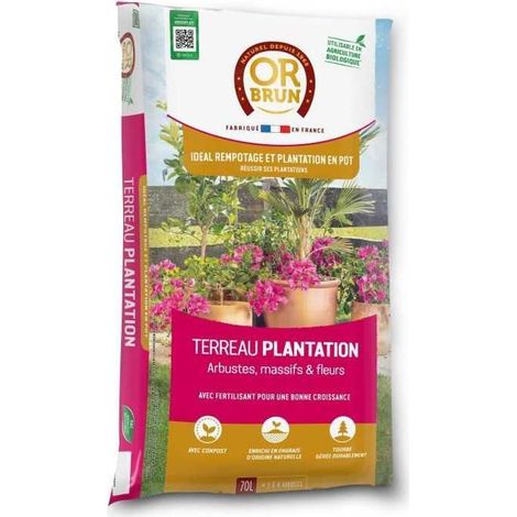 Tierra para macetas OR BRUN OBRTPLAN70N 70 L en saco de plástico