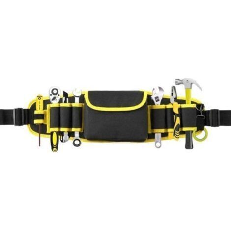 Sacoche à Outils Professionnelle, Réglable Porte-Outil Sac de Ceinture, Sac à outils Sacoche, Ceinture à Outil d'électricien, Pochette à Outils Organisateur, Sac de Ceinture de Jardin(Jaune)