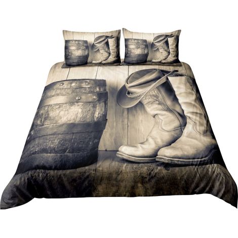 Set Biancheria Letto Wild West 220 x 230 cm 2 Federe 50 x 75 cm (1/4)