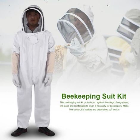 Kit de costume d'apiculture - - XL - Coton - Gants inclus - Protection efficace (1/4)
