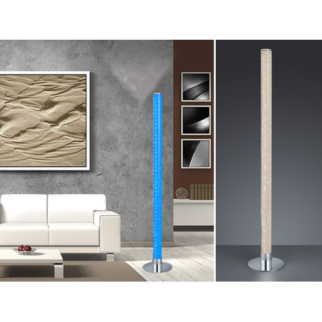 LED Stehleuchte LEIA Chrom dimmbar Fernbedienung, Farbwechsel 104cm hoch (1/5)