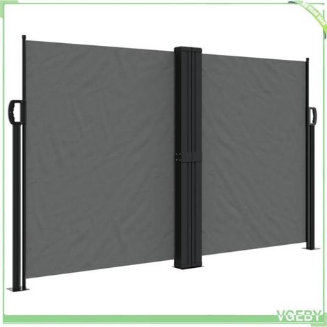 Auvent latéral rétractable - FAFEICY - 4004718 - Anthracite - 140 x 1000 cm - Résistant eau & anti-UV (1/5)
