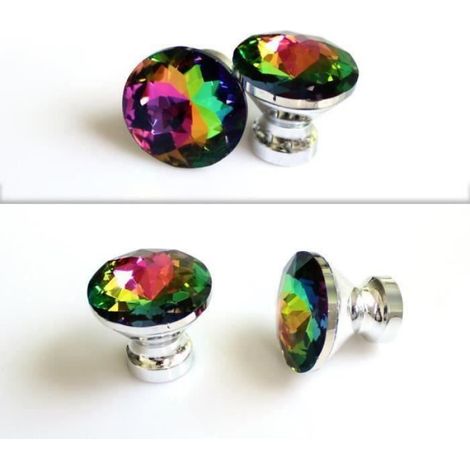 Poignée En Cristal De Diamant - 30 mm - Pour Meubles Armoires Tiroirs - 10 Pièces (1/4)