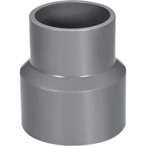 Raccord réducteur en PVC 50 mm x 63 mm – Adaptateur tuyau gris – Résistant aux chocs – Installation facile par cimentation (1/3)