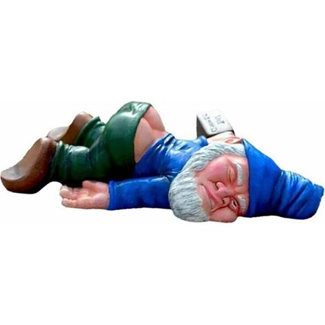 Nain de Jardin Drôle Nain de Jardin Exterieur Statue De GNOME en Résine Sculpture de Nain Ivre pour la Maison Jardin Cour Pelouse Porche Ornement Extérieur Cadeau