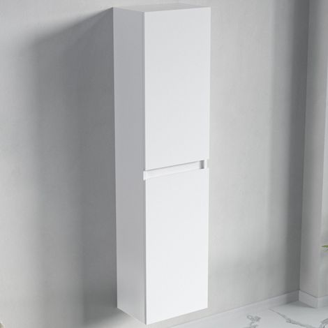 LOMAZOO Colonne de Rangement Salle de Bain - Blanc Brilliant -
