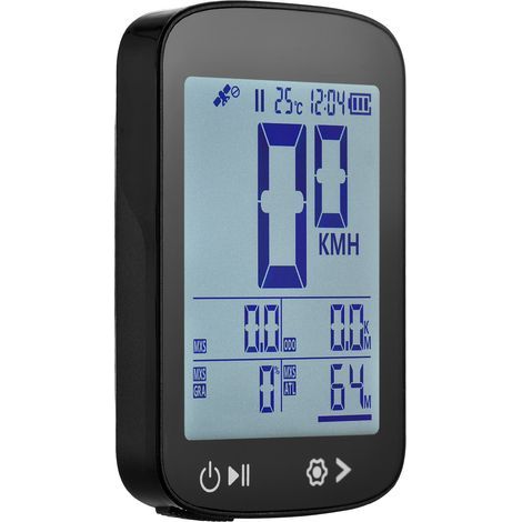 GPS-Fahrradcomputer, IPX6 wasserdichter, kabelloser Fahrradcomputer, GPS-Navigation, Garmin-kompatibel, Geschwindigkeitsmesser, Kilometerzähler, FSTN-LCD-Bildschirm, geeignet für alle Fahrräder (1/5)