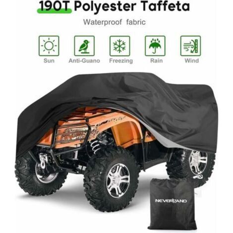 190T ATV Housse Extérieure pour Quad Bache de Protection Camping Car Housse pour Moto Imperméable Coupe-Vent Anti-UV 256110120cm - (1/5)