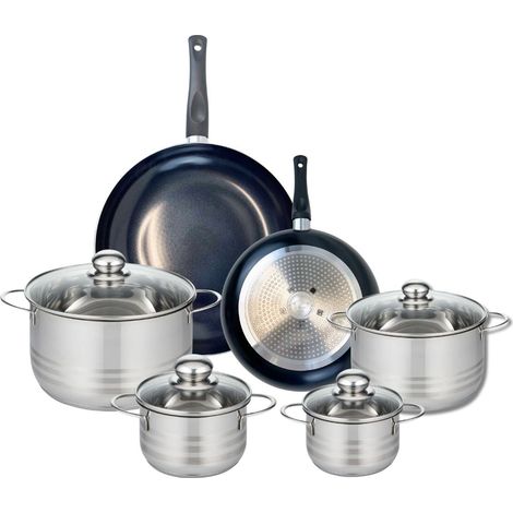 Ensemble de 2 Poêles de cuisson 24 et 32 cm et 4 faitouts 14, 16, 20 et 24 cm Elo Prima Brillant (1/5)
