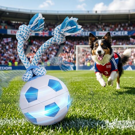 Jouet de Football Intelligent pour Chien, avec Laisse LED, 3 Modes de Jeu, Rechargeable par USB, Mode économie d'énergie Automatique (1/5)