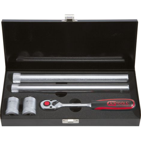 Kstools – Coffret multi-outils pour bougies d'allumage – 5 pièces – Acier chromé vanadium – Couple réglable 18/24 Nm – Valise en acier robuste (1/4)