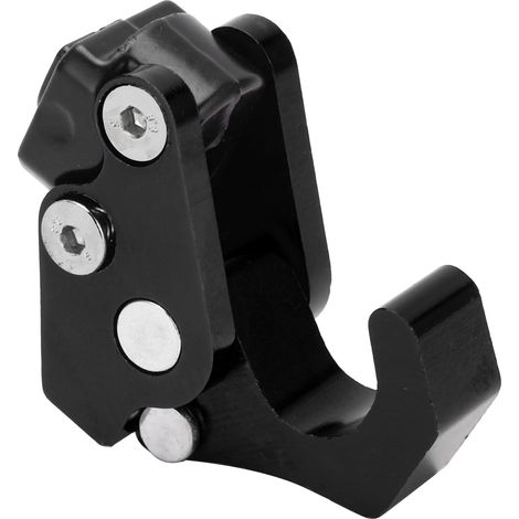 Support Moto Universel Crochet CNC Aluminium Casque Sac Bagagerie Support Noir Fixation (1/5)
