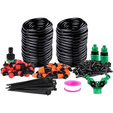 Kit d'arrosage automatique goutte à goutte 30 m pour plantes de jardin et serre (1/4)