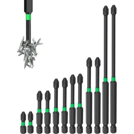 (2 Sets) Magnetisches Schraubendreher-Bit-Set, S2-Bits, Magnetbits, Schraubendreher-Bit-Set aus Stahl für Elektroschrauber, P