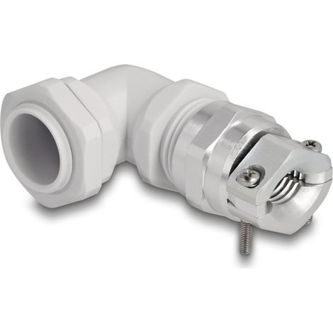 Delock Prensaestopas con alivio de tensiÃ³n y protecciÃ³n contra la flexiÃ³n Ã¡ngulo de 90 Â° PG16 gris