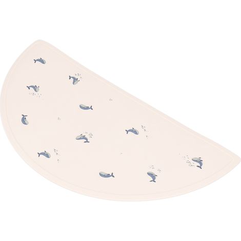 Tapis de table bébé en silicone imperméable, motif baleine, idéal pour la maison et les voyages. (1/5)