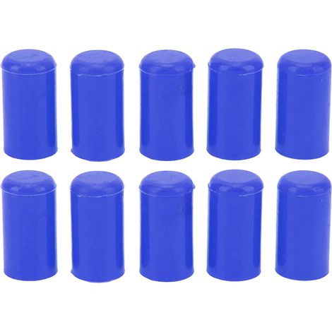 10 Stück 10 mm Kfz-Vakuum-Ansaugstopfen aus ozonbeständigem, wasserdichtem Silikon, flexibel, blau. (1/5)