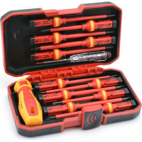 Lot de 13 tournevis isolés haute tension 1000 V Magnétique Fente Torx Tournevis Outils (1/5)