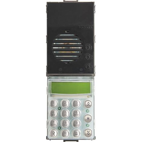 VIMAR - 13F4 Due Fili Plus, unité audio avec clavier en acier