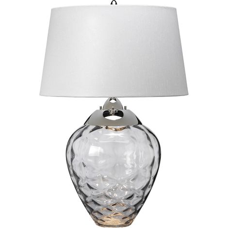 Lampada da tavolo vetro fumé grigio Samara 71cm E27 (1/5)
