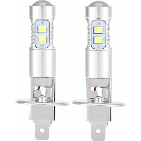 AMXCNOY Scheinwerferlampen, 2x H1 6000K Superweiß 100W LED-Scheinwerferlampen-Set Abblendlicht (1/4)