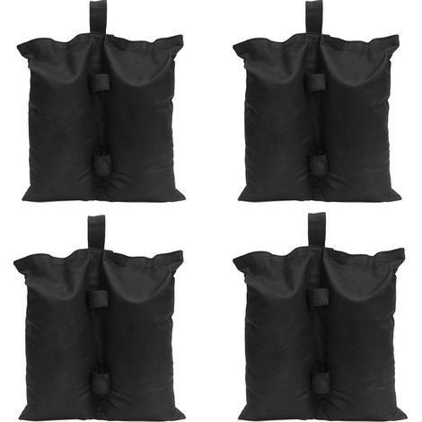 Pavillongewichte – 4 Stück – Maximale Belastung 12 kg pro Gewicht – Für Sonnenschirme, Pergolen und Faltzelte – Schwarz (1/5)