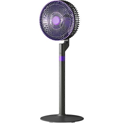 Ventilateur sur pied Airs Circulation à 3 vitesses USB pour chambre ou bureau - Gris (1/4)