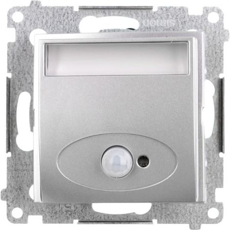 Luminaria LED Simon 54 de 230 V con sensor de movimiento, plata mate 3100 K, 01/43