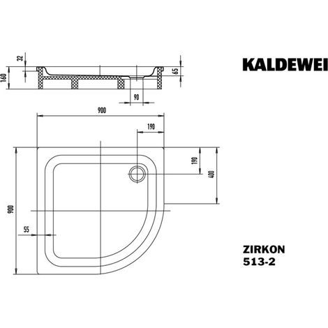 KALDEWEI 452248041001 DW ZIRCON AVEC SUPPORT DE BAIGNOIRE Mod.513-2,