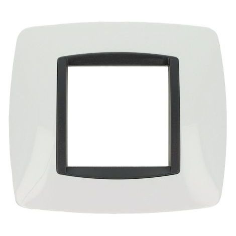 Placca Bombè Bianco 502 2M Compatibile Bticino Living International (1/2)
