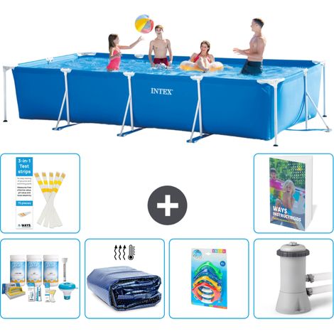 Rechteckiger Frame Pool - 450x220x84 cm - 7-teilig S108