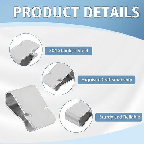 U-Spring Clips Stainless Steel 2 x 12 mm Speed Fasteners (1/4)