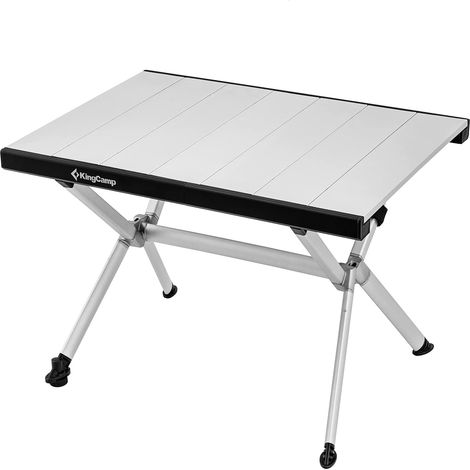 KingCamp KC2204 - Tavolo pieghevole da campeggio, per balcone, pieghevole, in alluminio, per 4 persone fino a 80 kg, 60 x 45 x 40 cm (1/5)