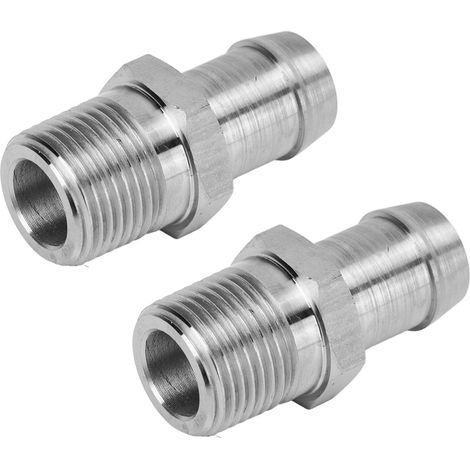 2 Stück 1/2-Zoll-NPT-Außengewinde auf 5/8-Zoll-Schlauchanschluss-Heizungsansaugkrümmer-Schlauchadapter (1/5)