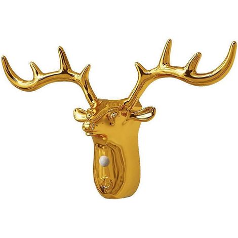 Veilleuse LED tactile en forme de cerf, plaquée électrolytique, avec détecteur de mouvement, 3 couleurs et intensité variable, applique murale magnétique ( ) (1/3)