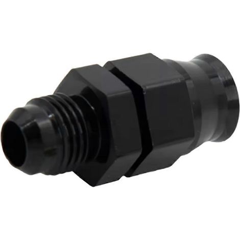 Adaptateur de raccord de tuyau AN6 mâle droit vers AN6 mâle vers 3/8 pouce en aluminium anodisé noir (1/5)