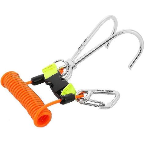 Crochet de plongée pour récif, crochet double de sécurité en acier inoxydable, accessoire de plongée dérivante. (1/5)