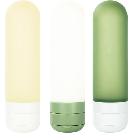 Lot de 3 flacons distributeurs de liquide de 50 ml pour gel douche rechargeables (1/5)