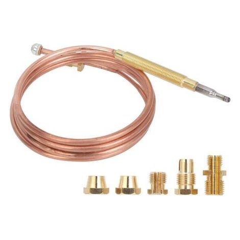 Thermocouple à Gaz, 90cm Dispositif de Sécurité de Thermocouple de Cheminée Kit de Remplacement pour Foyer à Cuisinière avec Écrous pour Four Barbecue Chaudière Accessoires de Gril (1/5)
