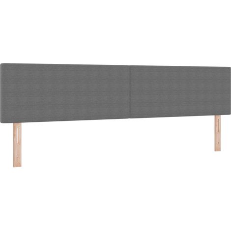 Tête de lit LED Gris clair 200 cm Tissu en velours côtelé (1/5)