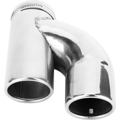 Embout de pot d'échappement universel A2008 pour voiture, extrémité oblique circulaire, double sortie arrière, 62 mm (1/5)
